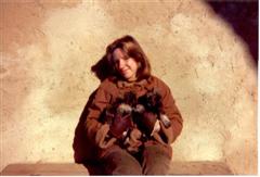 Nichi and the first Schnauzer litter in 1979